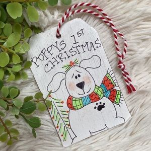 🎉HP🎉 Hobby Lobby Puppy’s First Christmas Ornament 💗 White